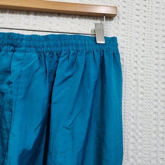 Vintage Reebok Nylon Windbreaker Aqua Blue Elastic Cuff Pants Women's Size Large - Picture 12 of 12